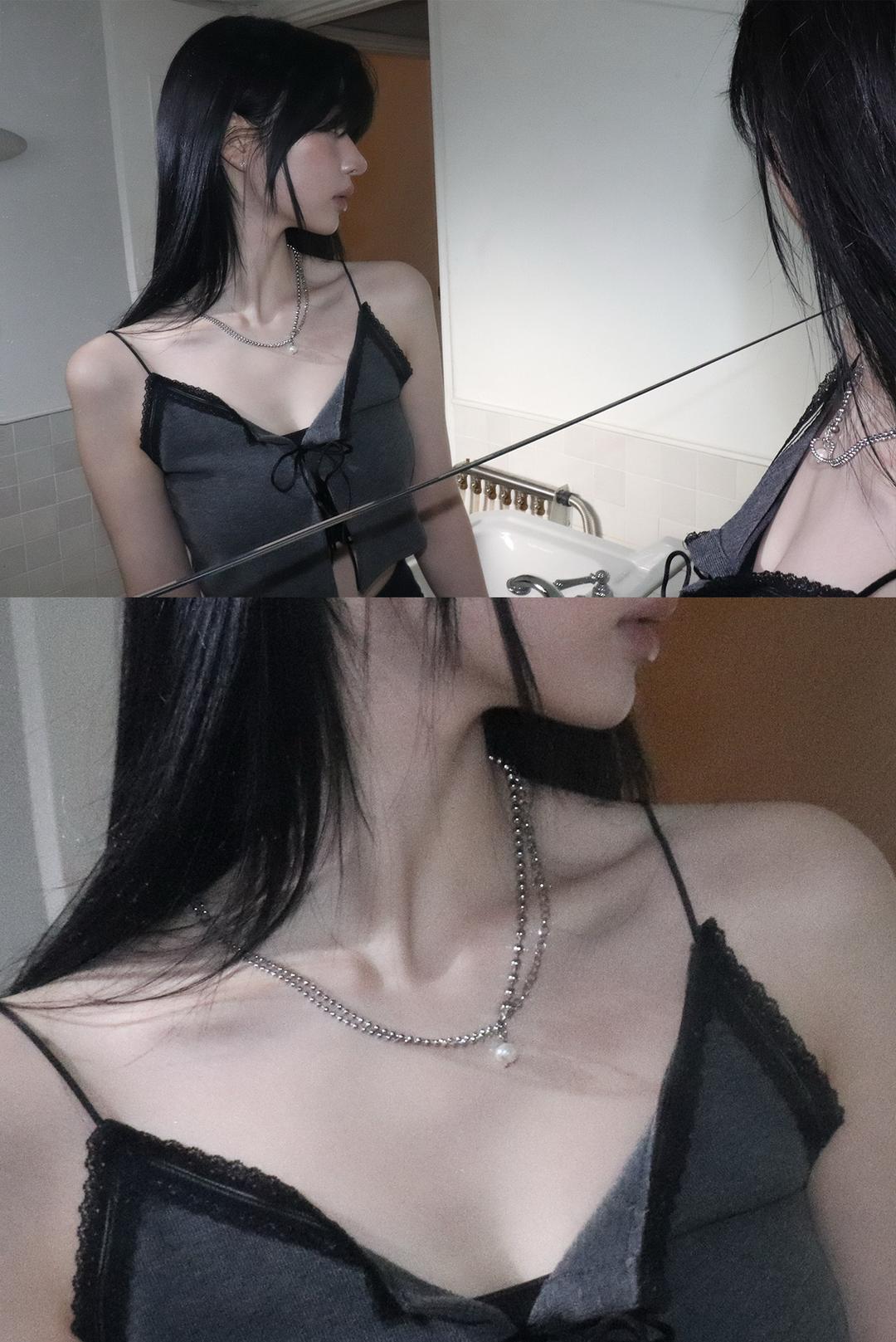 SINGLE PEARL LAYER NECKLACE