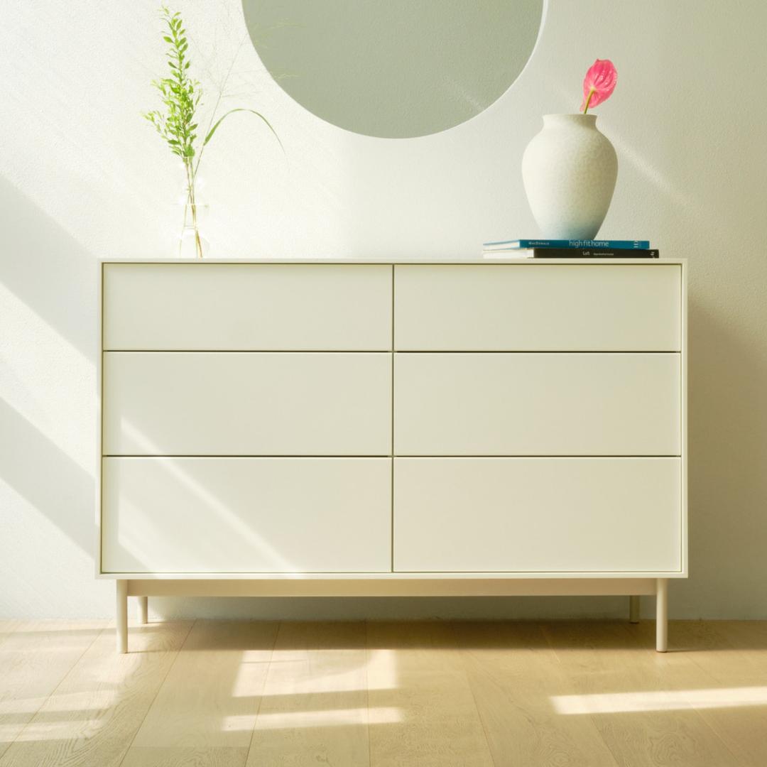 네임 3단 와이드 서랍장