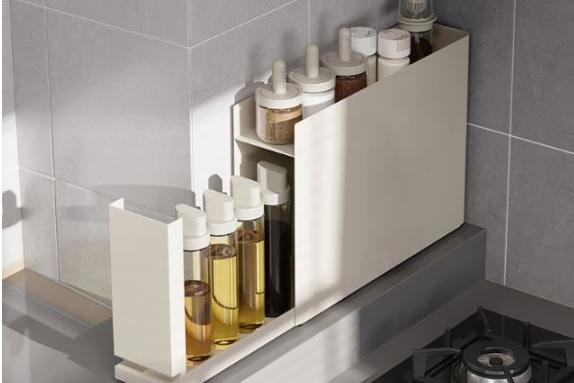 쿠폰가 37,800원 주방 철제 슬림 수납함 틈새 선반 수납 홈카페 슬라이딩 수납장