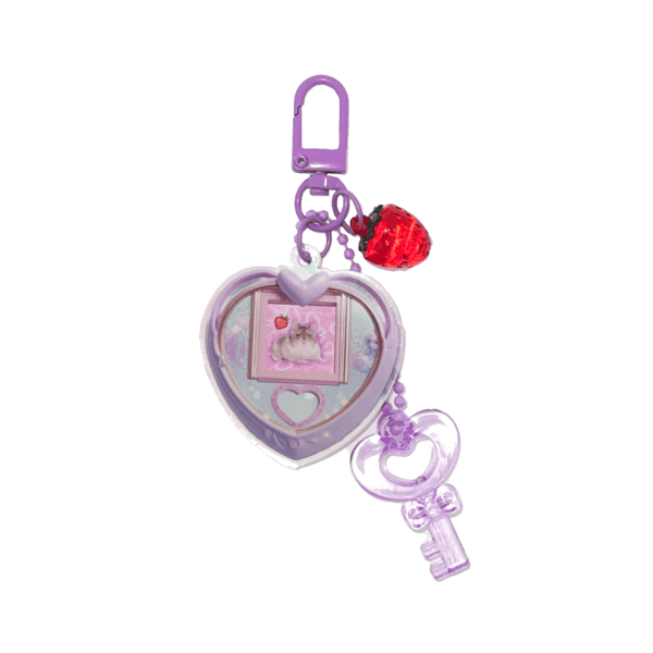 Hamster Tama Keyring (Strawberry)