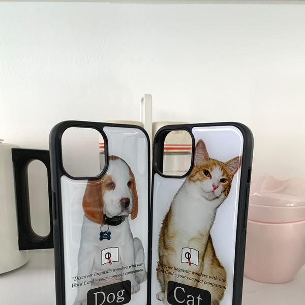 Dog and Cat Word Card Epoxy Case