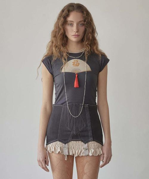 Zen Tassel Tee Charcoal
