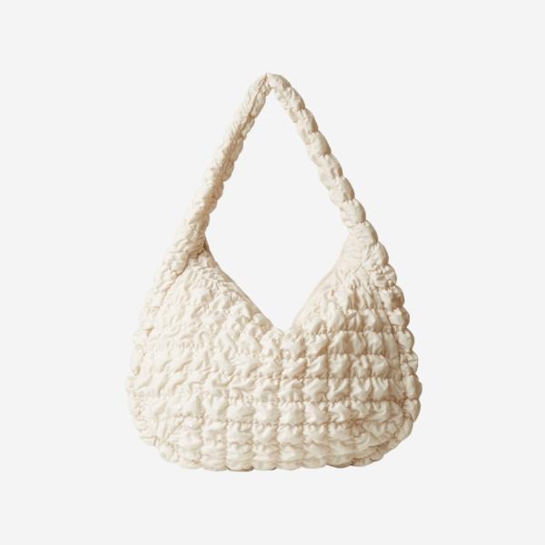 코스 퀼티드 오버사이즈 숄더백 오프 화이트 COS Quilted Oversized Shoulder Bag Off White