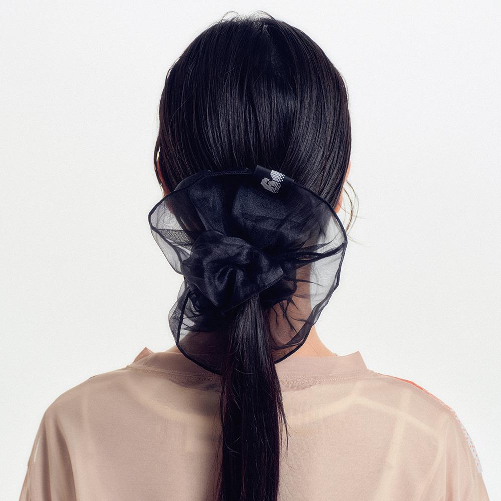 MESH HAIR SCRUNCHIE black