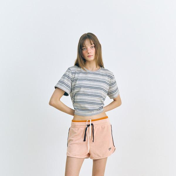 TOWEL SHORT PANTS_PEACH