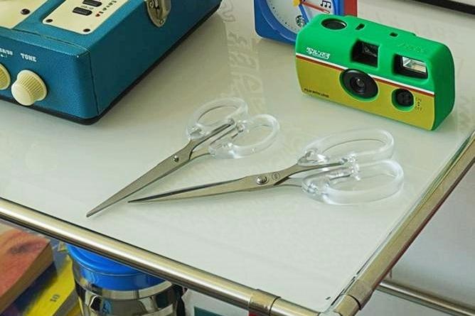 투명 아크릴 감성 디자인 가위 2size