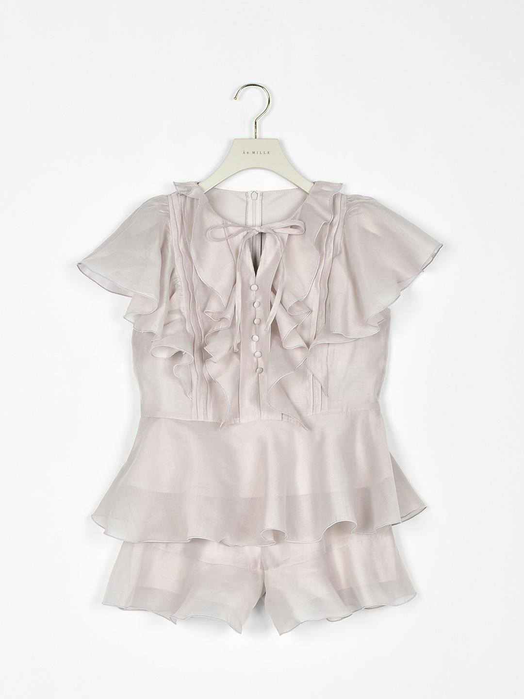 シアーフリルリボンセットアップ