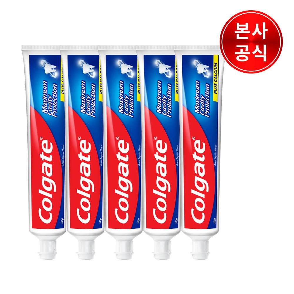 [100g]콜게이트 케비티 프로텍션 레귤러 불소치약 5개
