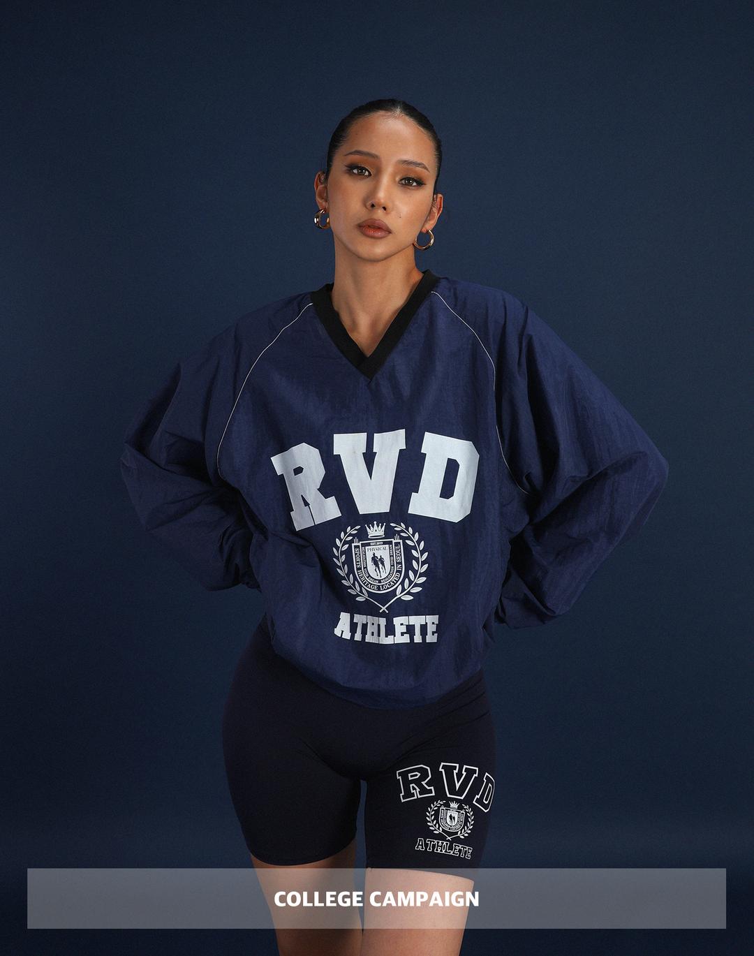 (College Campaign) 알브이디 오버핏 바람막이 (예일네이비)