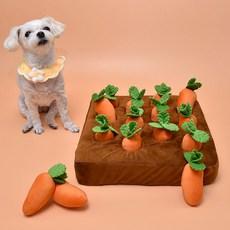 크림펫 강아지 노즈워크 당근 농장 뽑기 밭 장난감 세트 37 x 37 x 8 cm