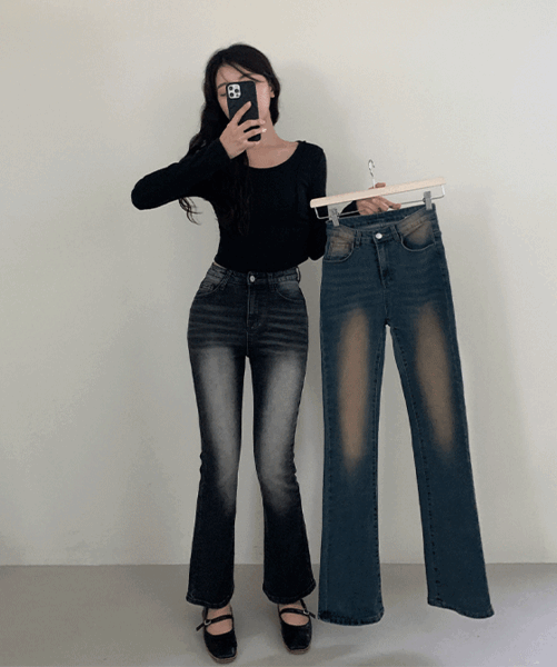 [기모버전추가][숏,기본,롱]모스트몸매보정부츠컷데님팬츠 (4colors!)