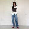 Curve Straight Denim Pants_Blue