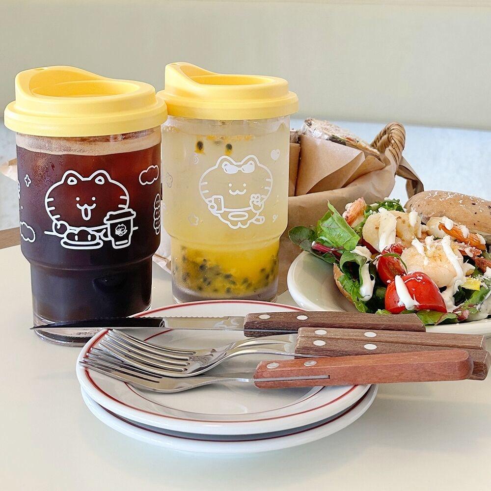 비아01x 방방작가 냐웅이 리유저블컵 내냉 내열 100도까지