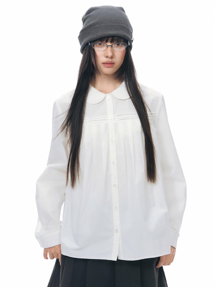 TAKEANAP Blossom Pintuck Poetry Blouse (2color)