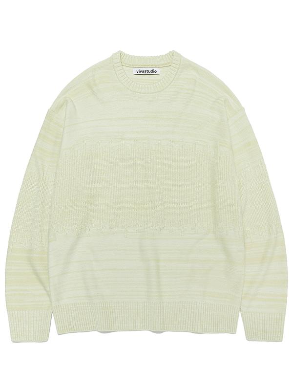 DISTORTION ROUND KNIT [LIGHT GREEN]