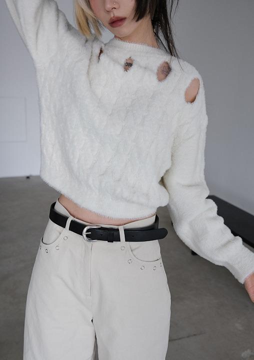 crown cable knit (3color)