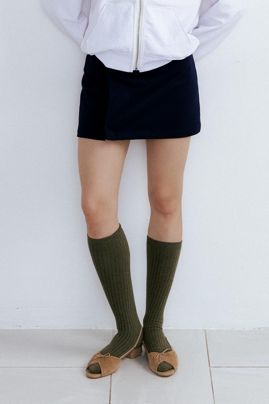 Matt Wrap Skirt_Ink Navy