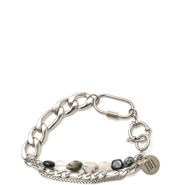 [주문 제작] BARAT CARABINER GEMSTONE CHAIN BRACELET / MONO STONE
