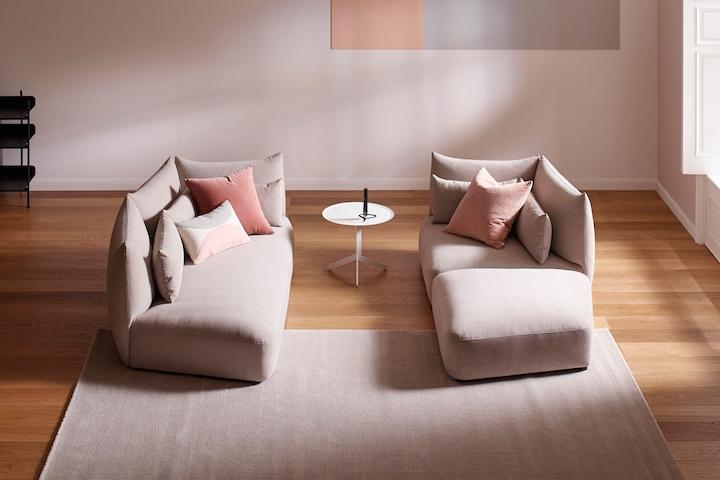 케렌시아 4인용 소파 3모듈라운지 노르딕 패브릭