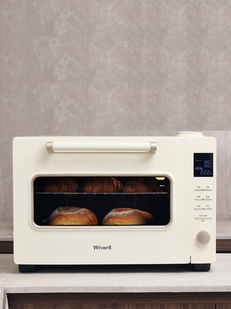 위즈웰 인헨스 전기오븐 베이킹 컨벡션 WOP100C(크림) 40L