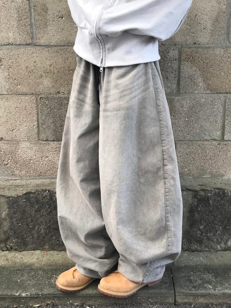 밴딩 워싱 와이드 팬츠