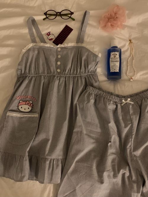 [산리오정품] 키티 ST 파자마 SET (코튼100) - 1col