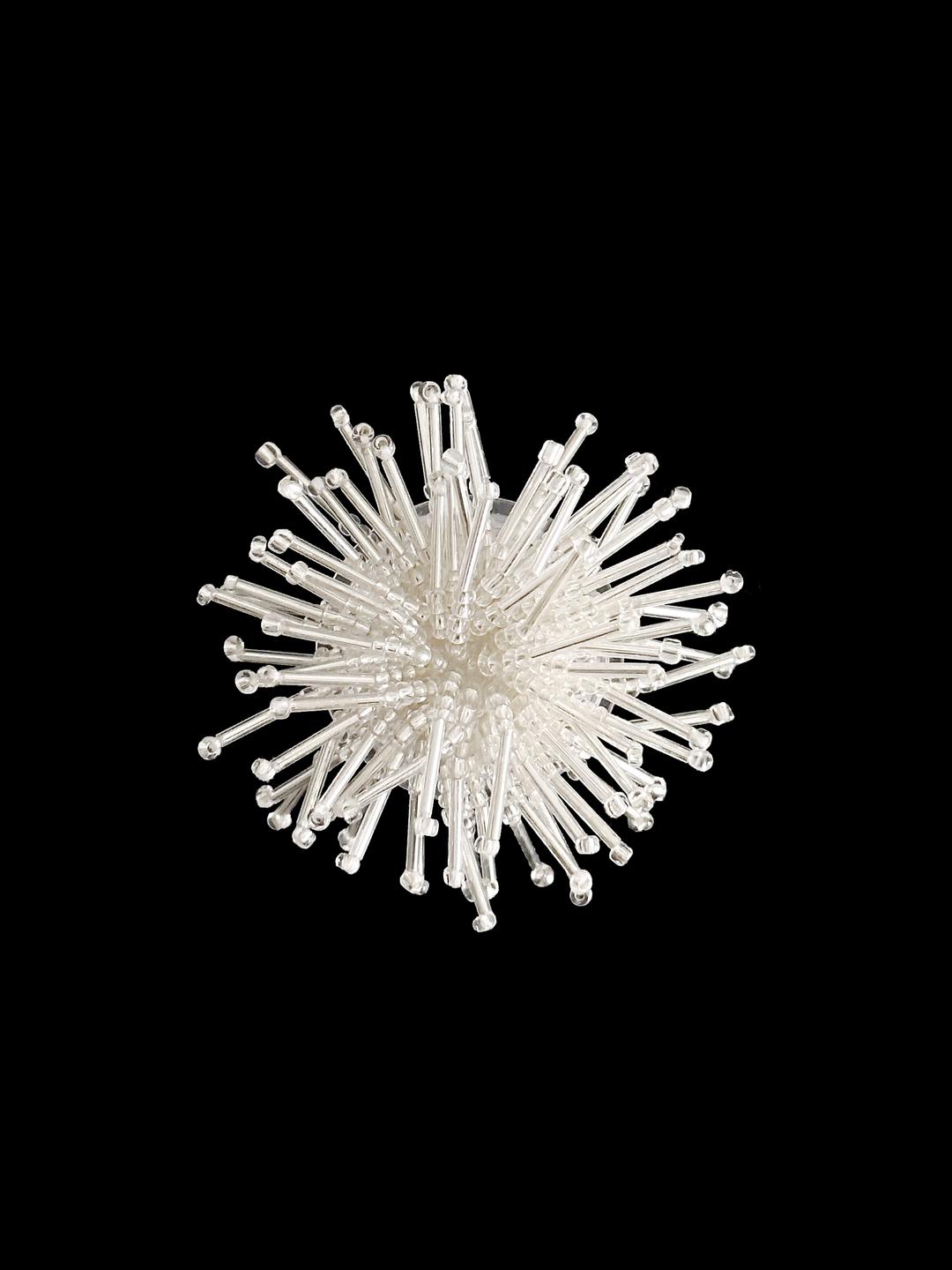 BEADS FLOWER TOK - White