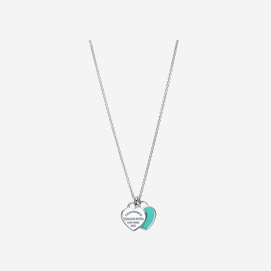 Tiffany & Co. Return To Tiffany Blue Double Heart Tag Pendant Mini Silver
