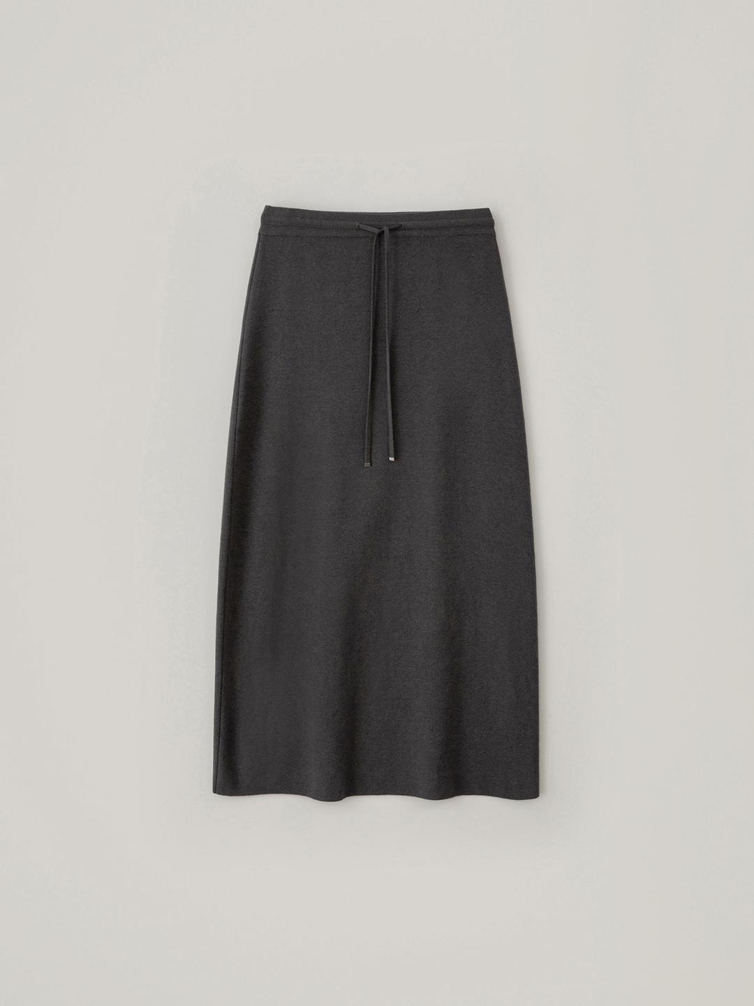 Basic Knit Skirt - Charcoal
