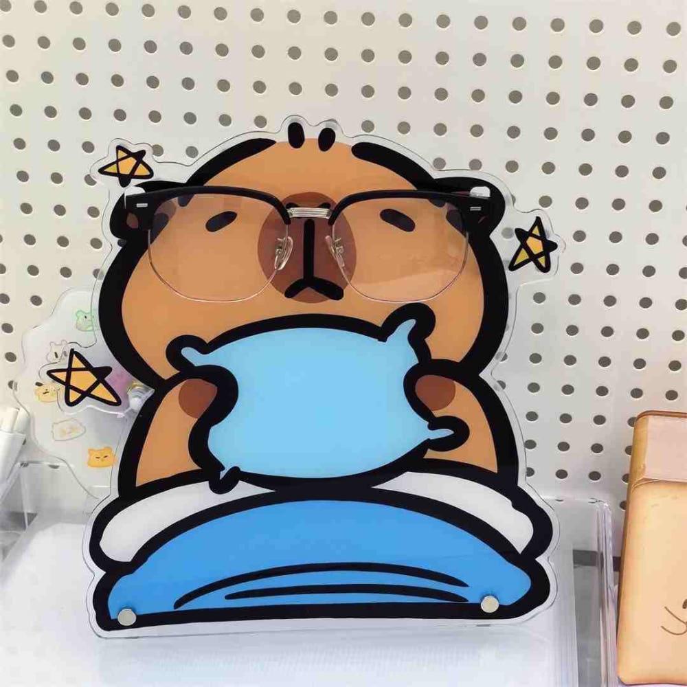 다락 잠자는 카피바라 안경 거치대 아크릴 장식품