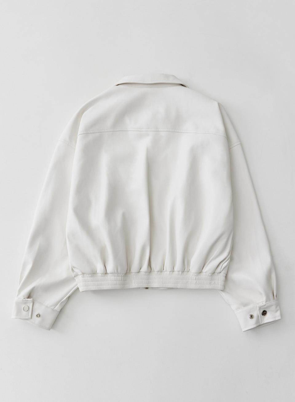 9085 VEGAN LEATHER JACKET_WHITE