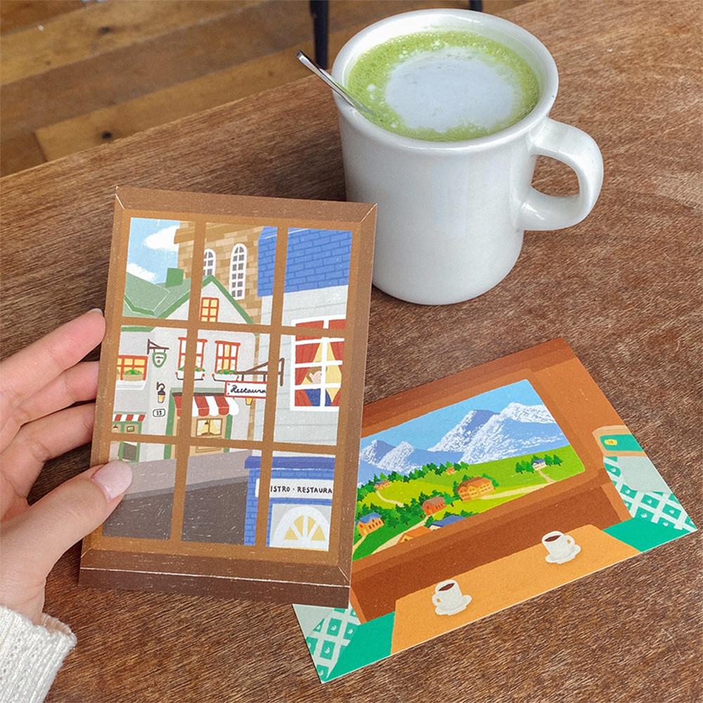 창문 시리즈 엽서 2종 / 일러스트엽서 엽서지 벽꾸미기