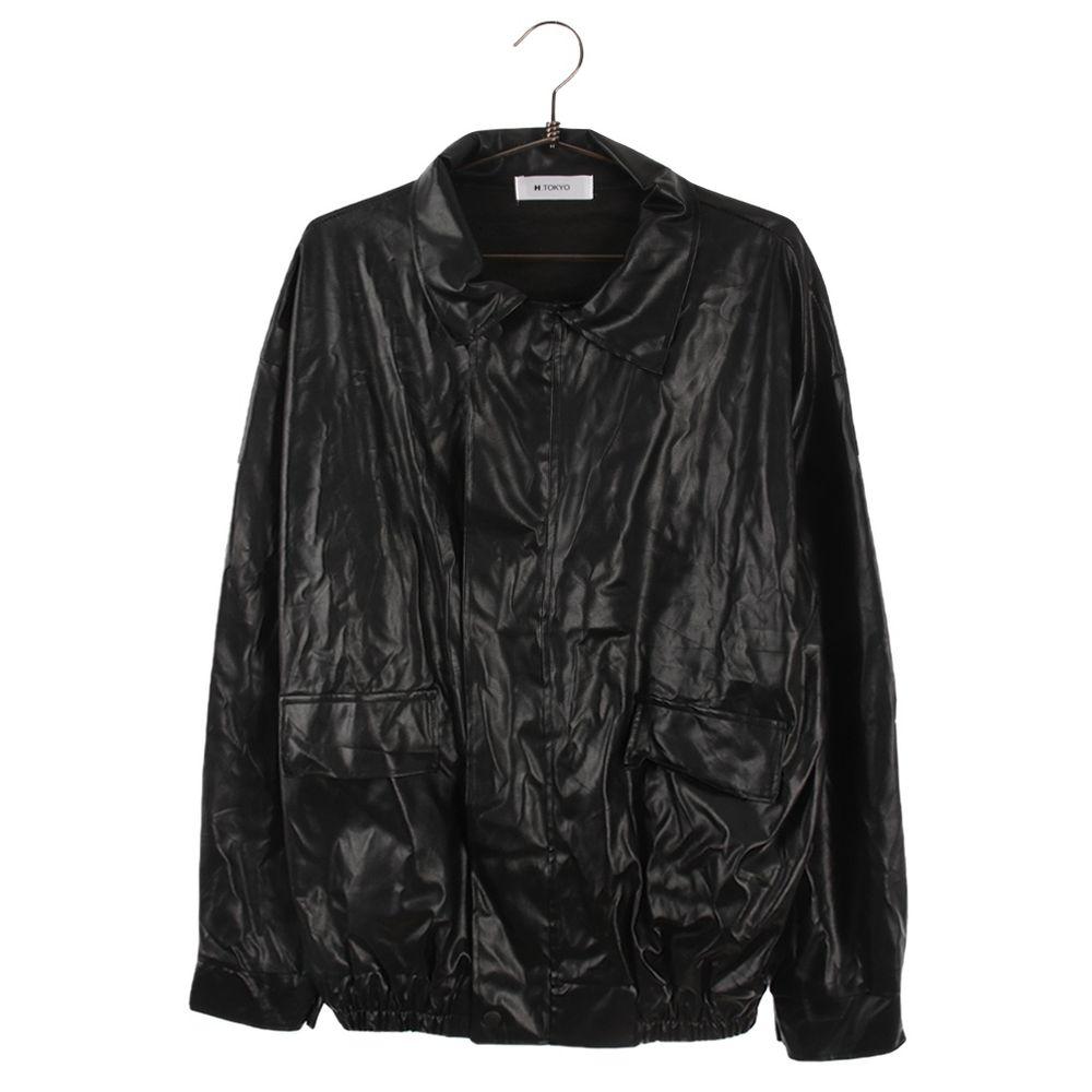 [HTOKYO]페이크 레더 자켓[SIZE : WOMEN XXL]