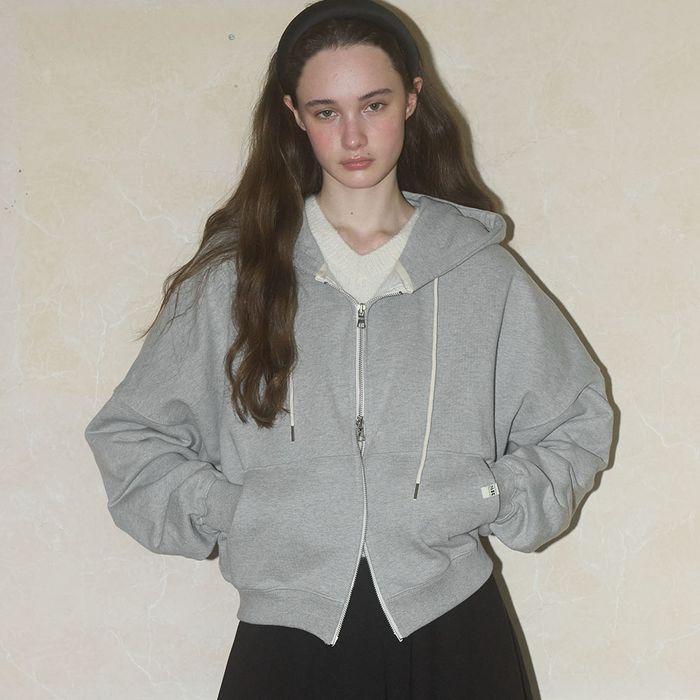 [29cm단독]CROP HOOD ZIPUP - GREY