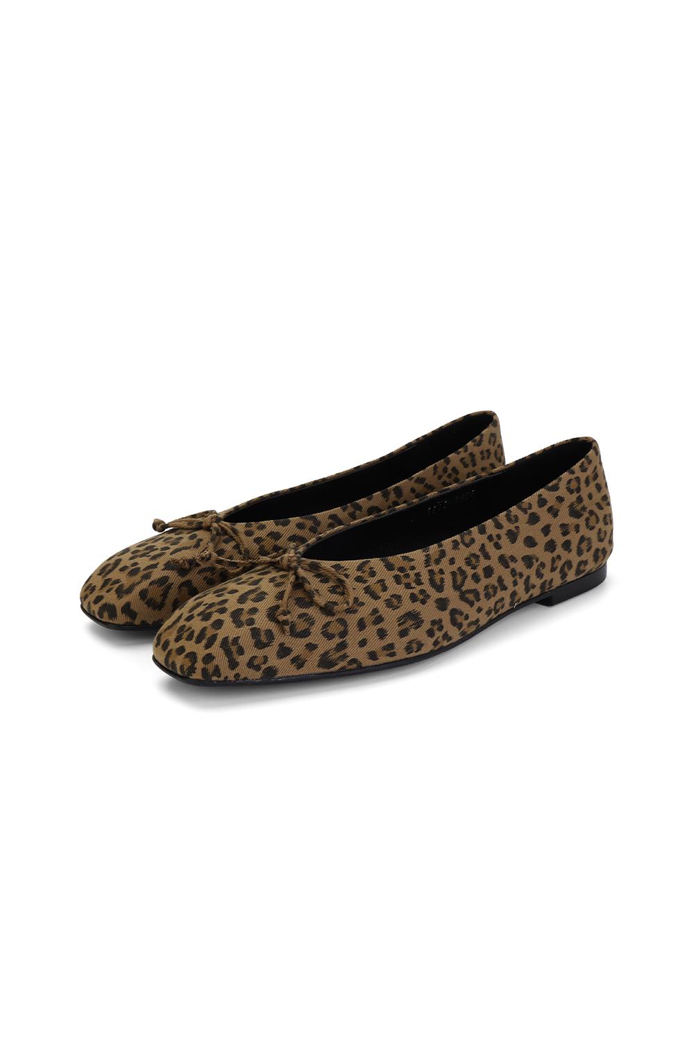RIJU RIBBON FLAT SHOES [LEOPARD]