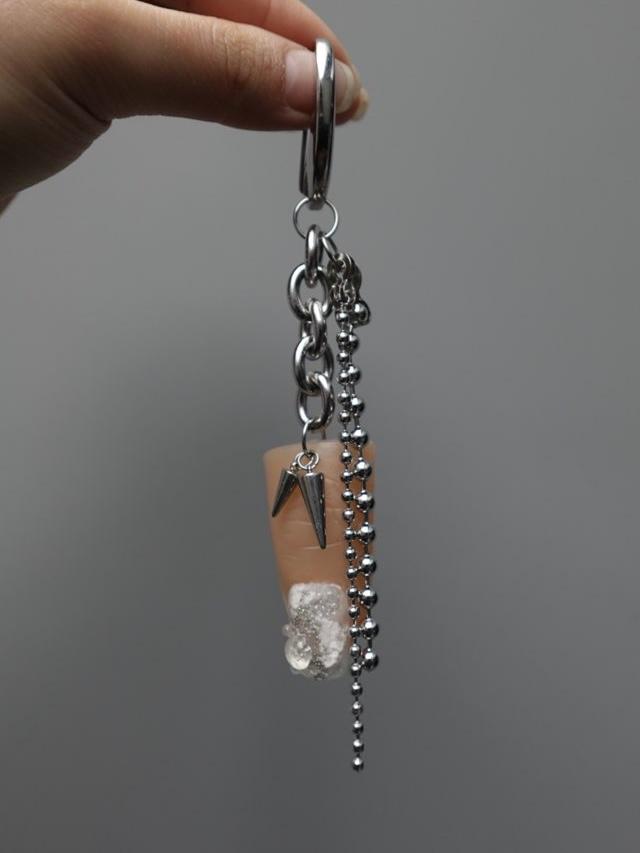 Finger keyring_white