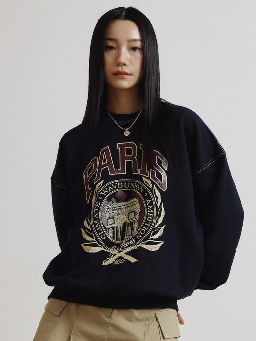 Paris Oversized fit Sweatshirt navy