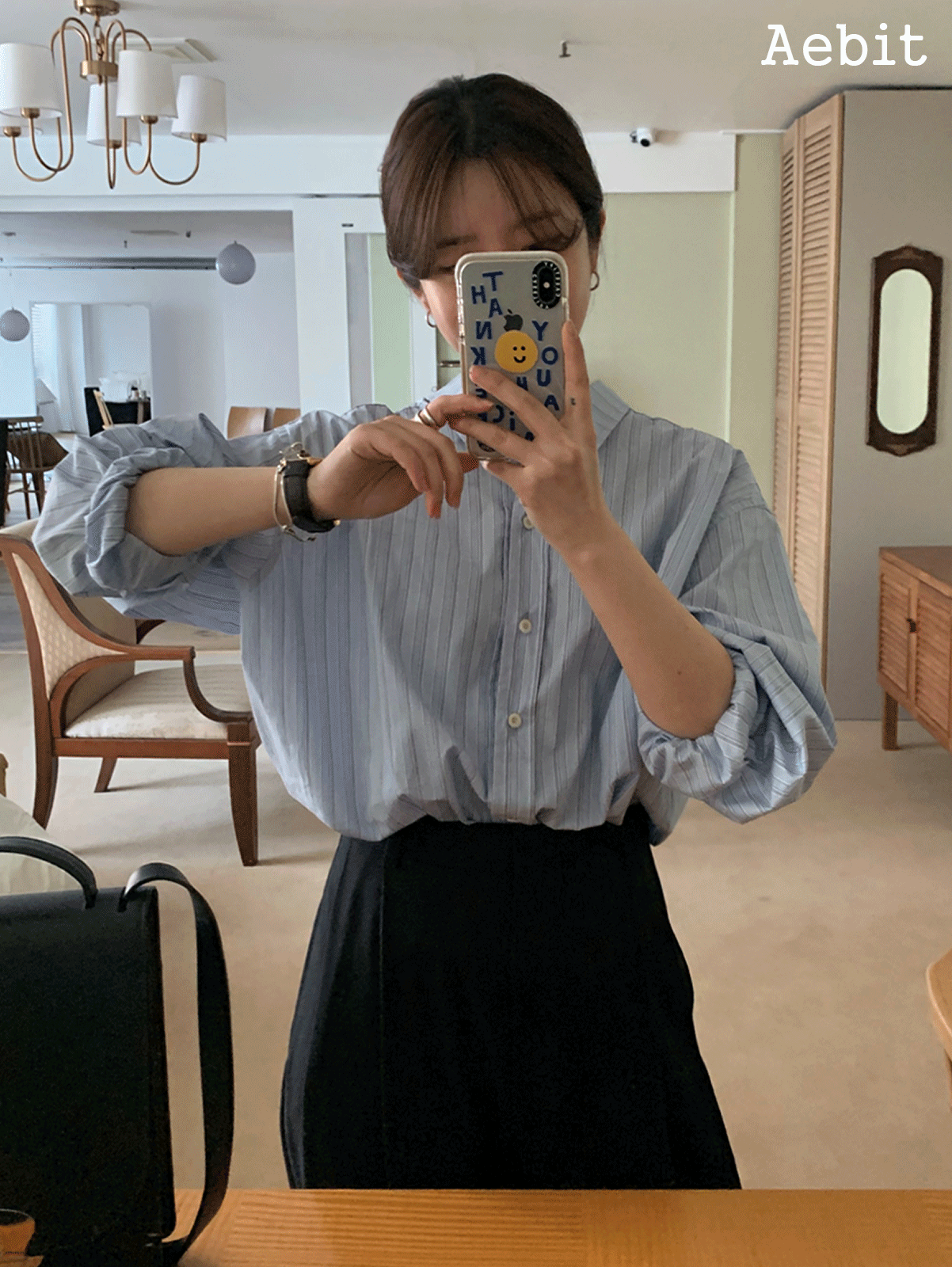 자체제작 bun stripe button shirts (1color) 주문폭주! 순차발송