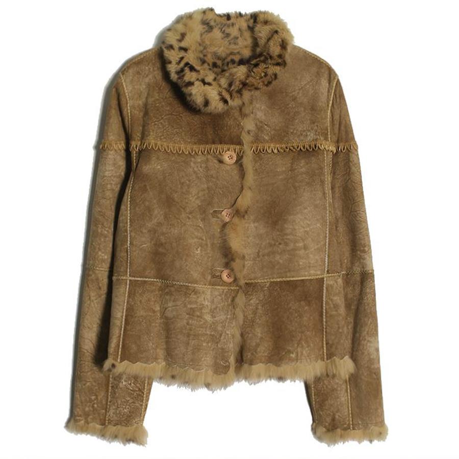 rabbit fur suede jacket