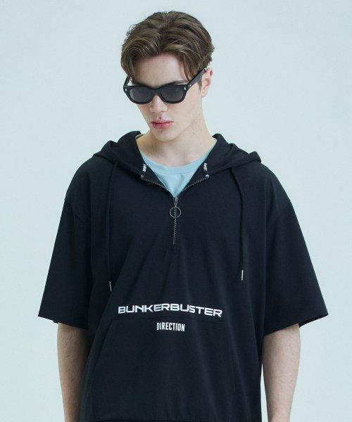 아노락 반팔 후디 BLACK (MN2TU247-076)