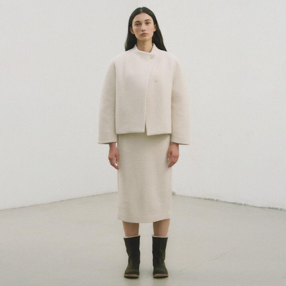 Alpaca skirt (bone ivory)