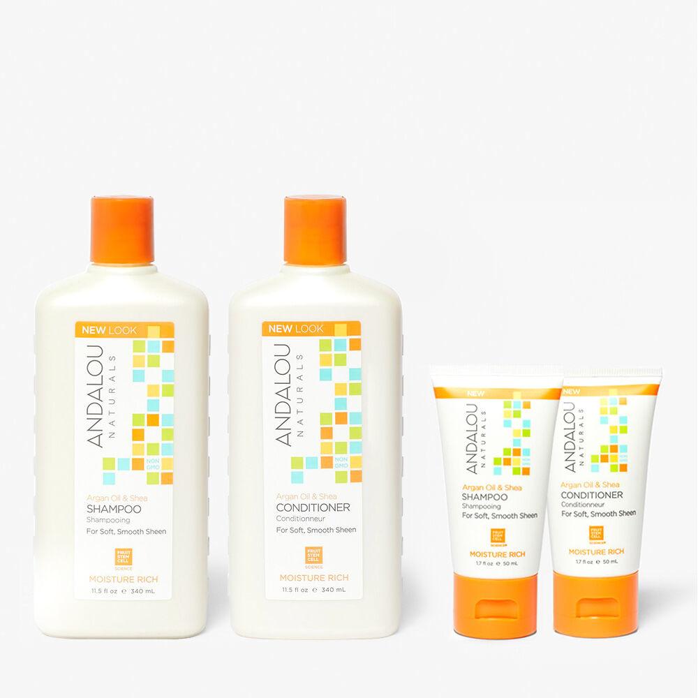 아르간 오일 시어버터 헤어케어 세트 샴푸&컨디셔너 (여행용 키트 증정)