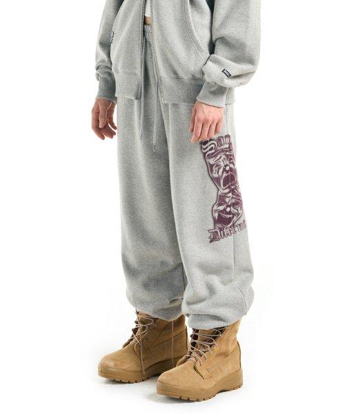 Chicano Tattoo Fleece Jogger Pants Melange Grey