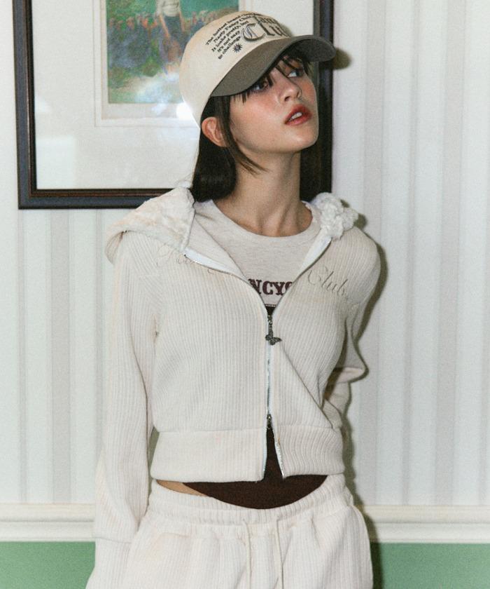 [NF] WHIP CODE STITCH HOOD ZIP UP (IVORY)_F23ZA947