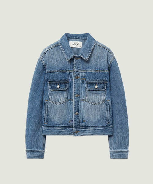 케인 데님 트러커 자켓 워시드블루