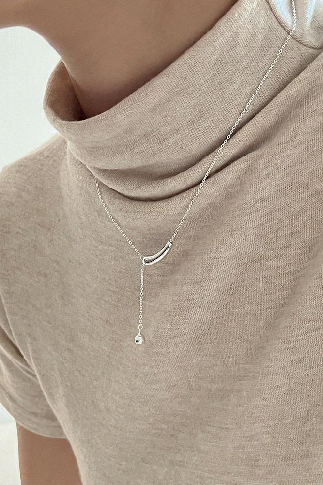 (925) Dewdrop Necklace (2colors)