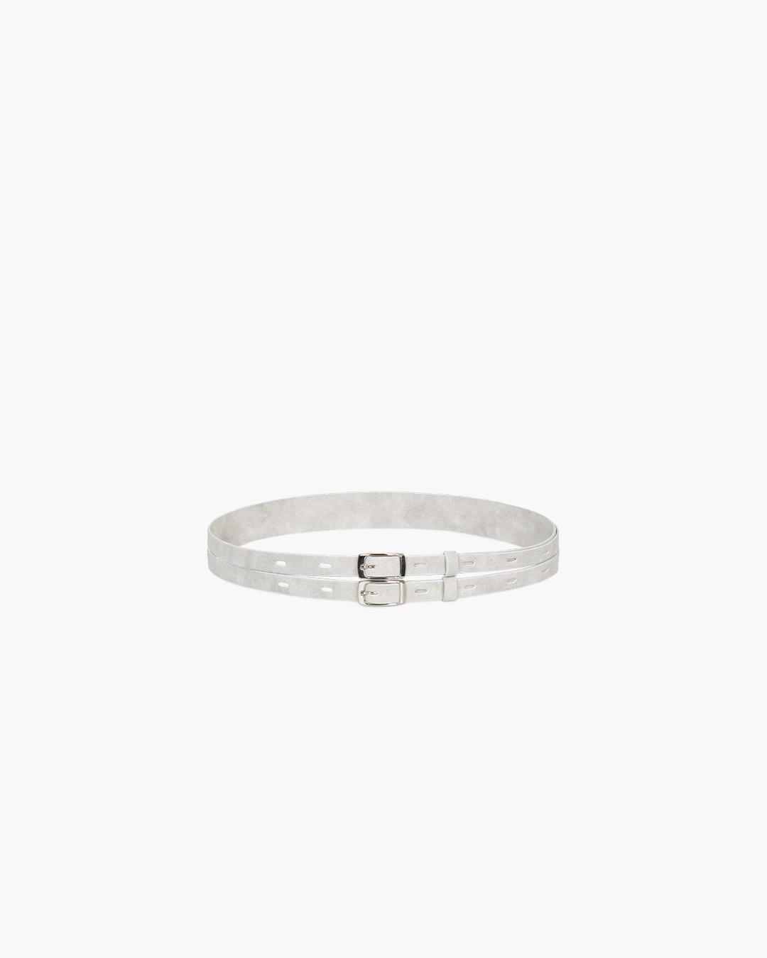 TWIN BUCKLE BELT (STONE GRAY)