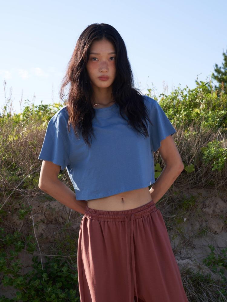 Short Sleeve Cover Up - Positano Blue [Organic Cotton]