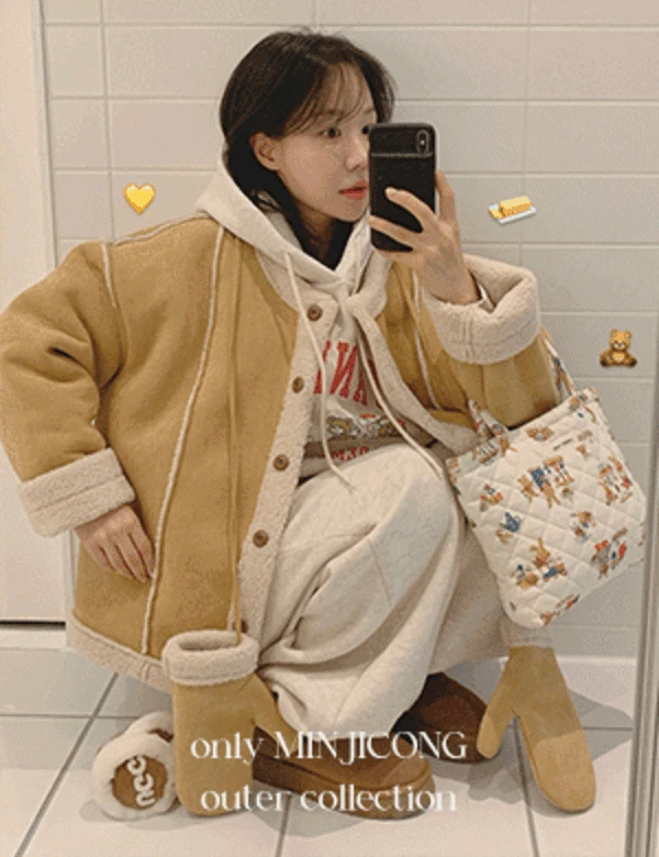 어그위드 덤블 무스탕 (2color) ‘장갑SET’