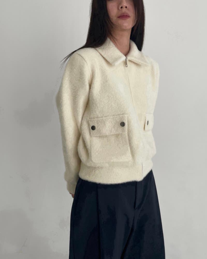 커프림추천) 헤어리 플랩 포켓 가디건 집업